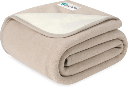 Petami Waterproof Dog Blanket for Couch, Pee Proof Reversible Cat Blanket for Sofa Bed Furniture Protector, Soft Fleece Washable Pet Throw for Dogs Cats Puppies Kittens, 40X60 Black Gray11