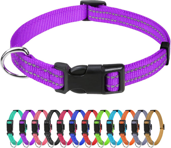 Tagme Small Dog Collar, Reflective Puppy Collar, Sky Blue, 3/8" Width | Lightweight, Nylon Collar for Puppies, Chihuahua, Yorkie & Teacup Dogs 5-15 Lbs, Reflective for Evening Walks, 12 Colors46