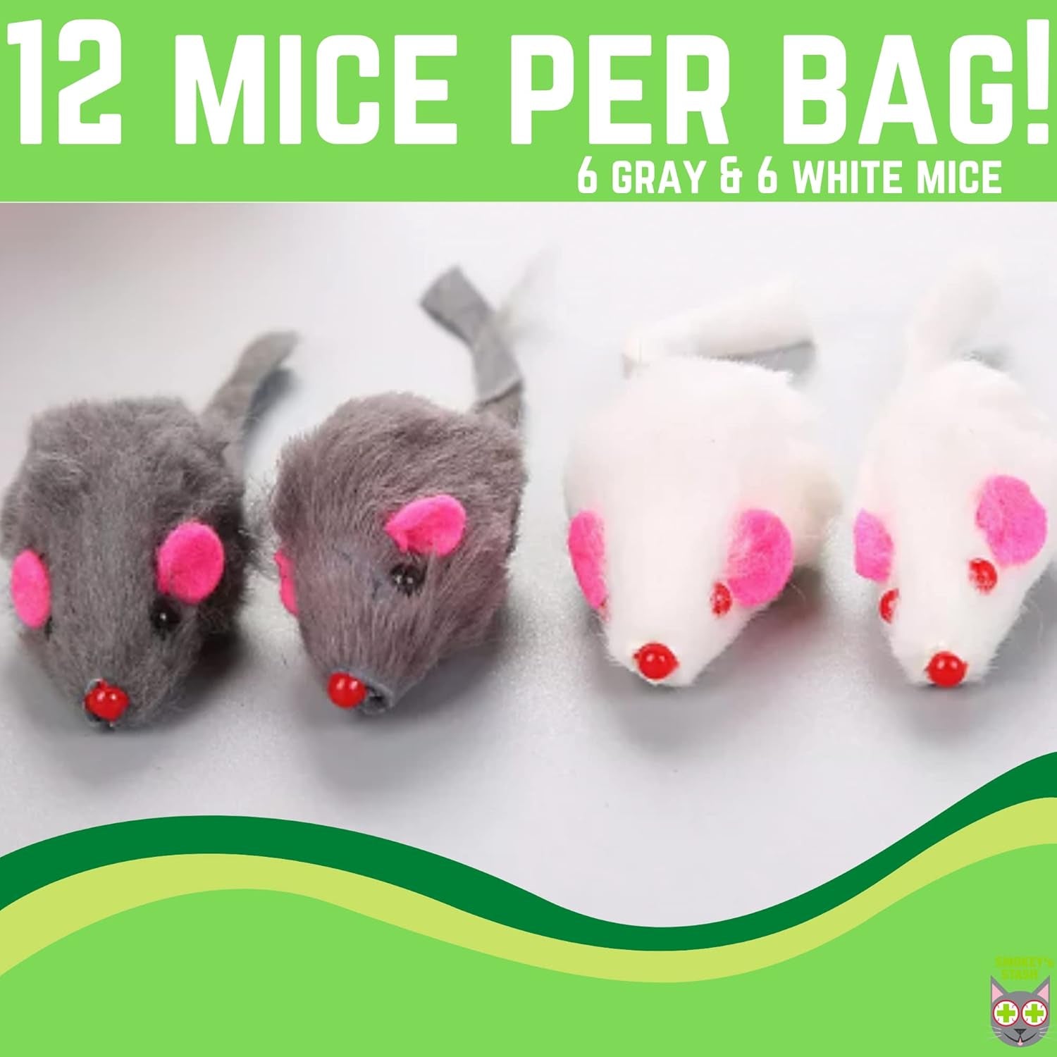 smokeys-stash-rabbit-fur-mouse-cat-toy-12-per-pack-white-and-gray-fuzzy-toys-for-cats-with-rattle-realistic-fake-mice-12