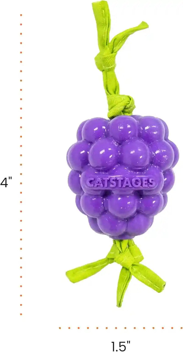 Catstages Bouncing Grape Teether Cat Toy, Soft and Textured Chew, Catnip Oil Coating6