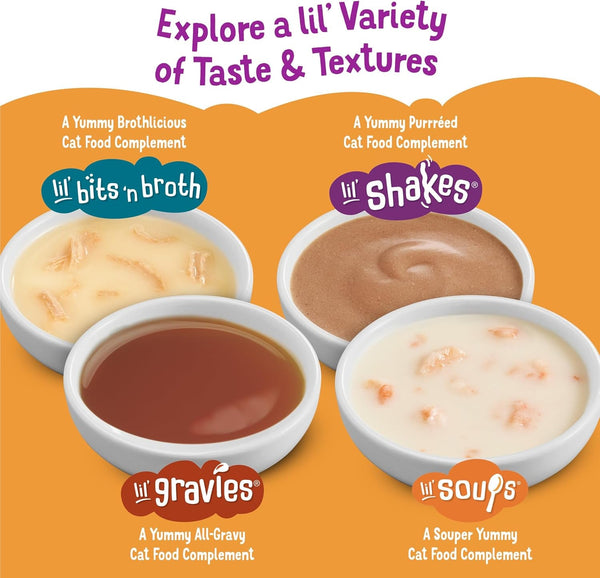 Purina Friskies Lil Soups Cat Food Topper, Shrimp, 8 Count, 1.2 Oz Cups | Grain-Free Lickable Recipe with Real Chicken in a Velvety Broth, No Fillers, Artificial Colors or Preservatives9