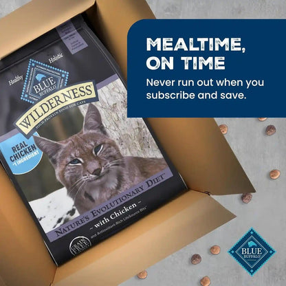 Blue Buffalo Wilderness with Chicken Natural High-Protein Grain-Free Dry Food for Adult Cats 7+, Real Chicken First, Antioxidant-Rich Lifesource Bits Support Immunity in Senior Cats, 5 Lbs.11