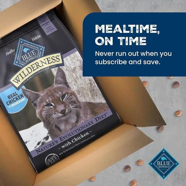 Blue Buffalo Wilderness with Chicken Natural High-Protein Grain-Free Dry Food for Adult Cats 7+, Real Chicken First, Antioxidant-Rich Lifesource Bits Support Immunity in Senior Cats, 5 Lbs.11