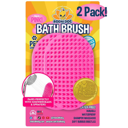 Bodhi Dog Shampoo Brush - Pet Grooming & Bath Supplies for Dogs and Cats - Bath Brush for Long & Short Hair - Premium Scrubber for Shower, Showerhead, Sprayer & Bathing (One Pack, Blue)21