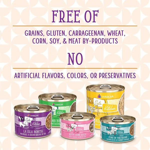 Weruva Cats in the Kitchen, Kitchen Cuties Variety Pack, Wet Cat Food, 3.2Oz Can (Pack of 12)7