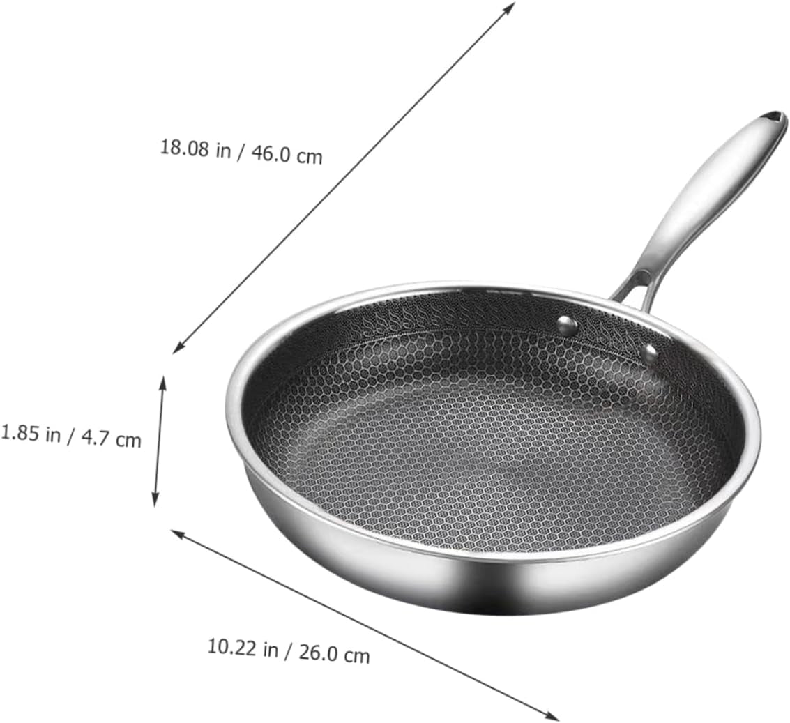 clad-stir-fry-pan-poached-egg-pan-stainless-steel-skillet-honeycomb-handles-for-induction-electric-gas-stove-easy-to-clean-ergonomic-design