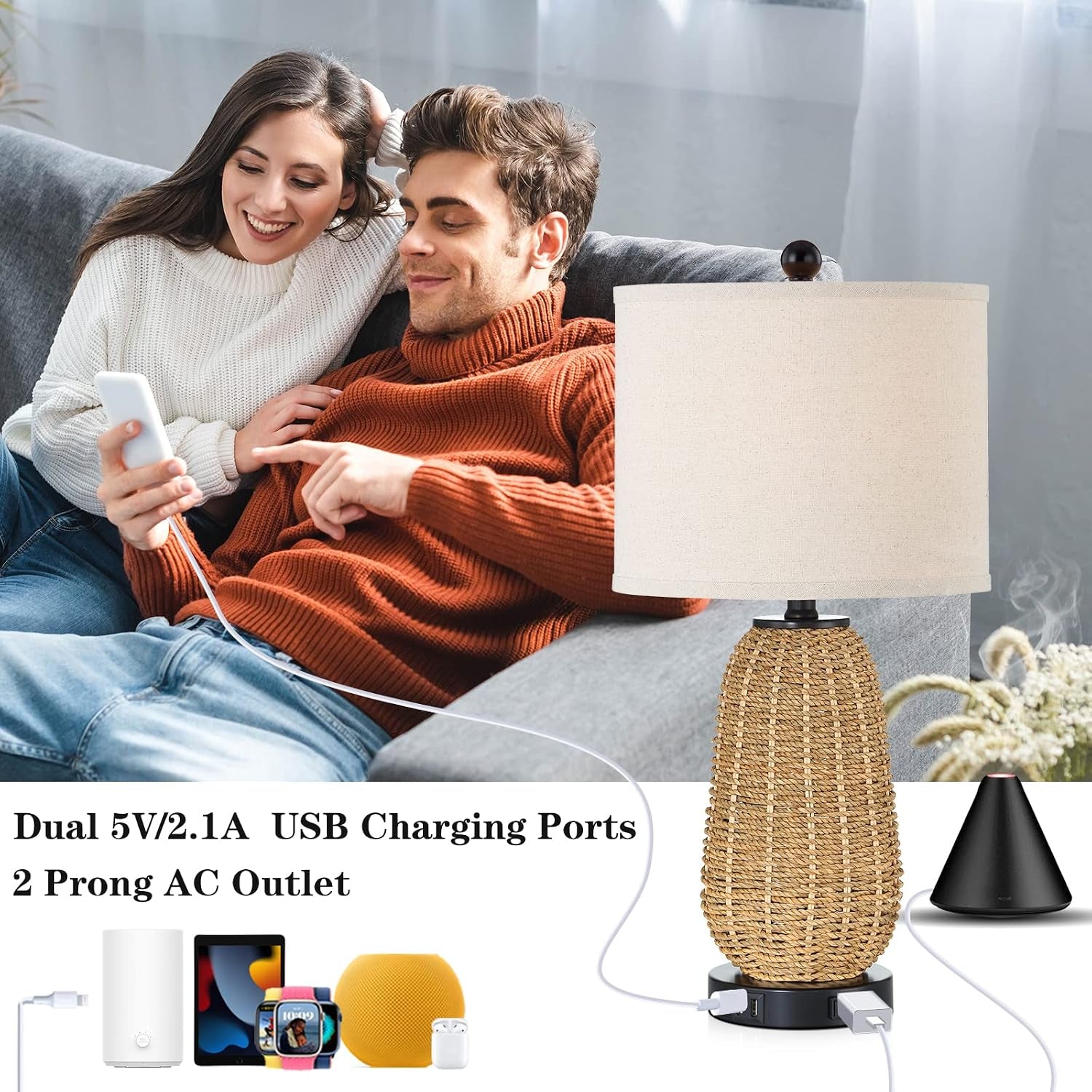 touch-control-rattan-table-lamp-3-way-dimmable-bedside-lamp-for-bedroom-with-2-usb-ports-and-ac-outlet-nightstand-lamps-for-living-roomled-bulbs-included-grass-1pk