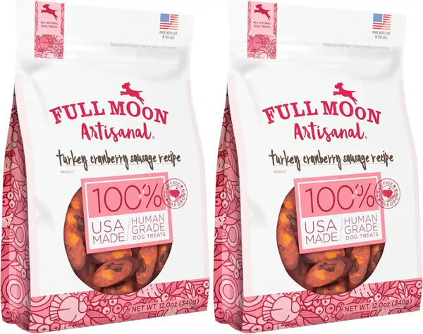 Full Moon® Turkey Cranberry Sausage Dog Treats 12 Oz | Human Grade, No Corn, No Wheat, No Soy, Glycerin Free, Made in the USA7