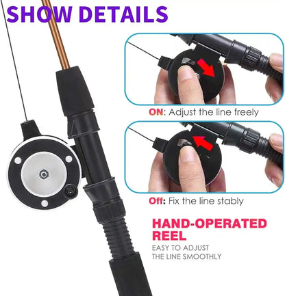 Retractable Cat Teaser Wand Toy, Cat Toys for Indoor Outdoor Cats Interactive Fishing Rod with 8 Pcs Refills Feather Toy, Plush Mouse Caterpillar & Fish5