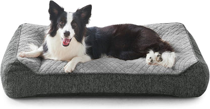 JOEJOY XL Orthopedic Dog Bed for Large Dogs, Extra Thick Foam Pet Bed Sofa | Bolster Sides, Large Sized Dog Couch Bed with Removable Washable Cover, Non-Slip Bottom, Grey (42"X30")21