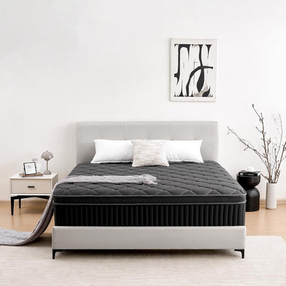 Queen Mattress, 12 Inch Hybrid Queen Size Mattress in a Box, Soft and Breathable Fabric, Medium Firm, Low Motion Transfer, Strong Edge Support9