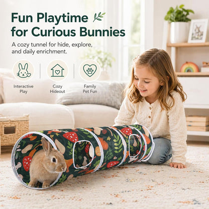 Mechpia Rabbit Toys, Large Bunny Hideout Tunnel and Tube for Rabbit Guinea Pig Chinchilla Ferret Rat4