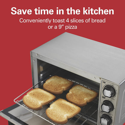 EM131A5C-BS Countertop Microwave Ovens (1.2 Cu Ft) + Hamilton Beach Countertop Toaster Oven & Pizza Maker (4-Slice)6