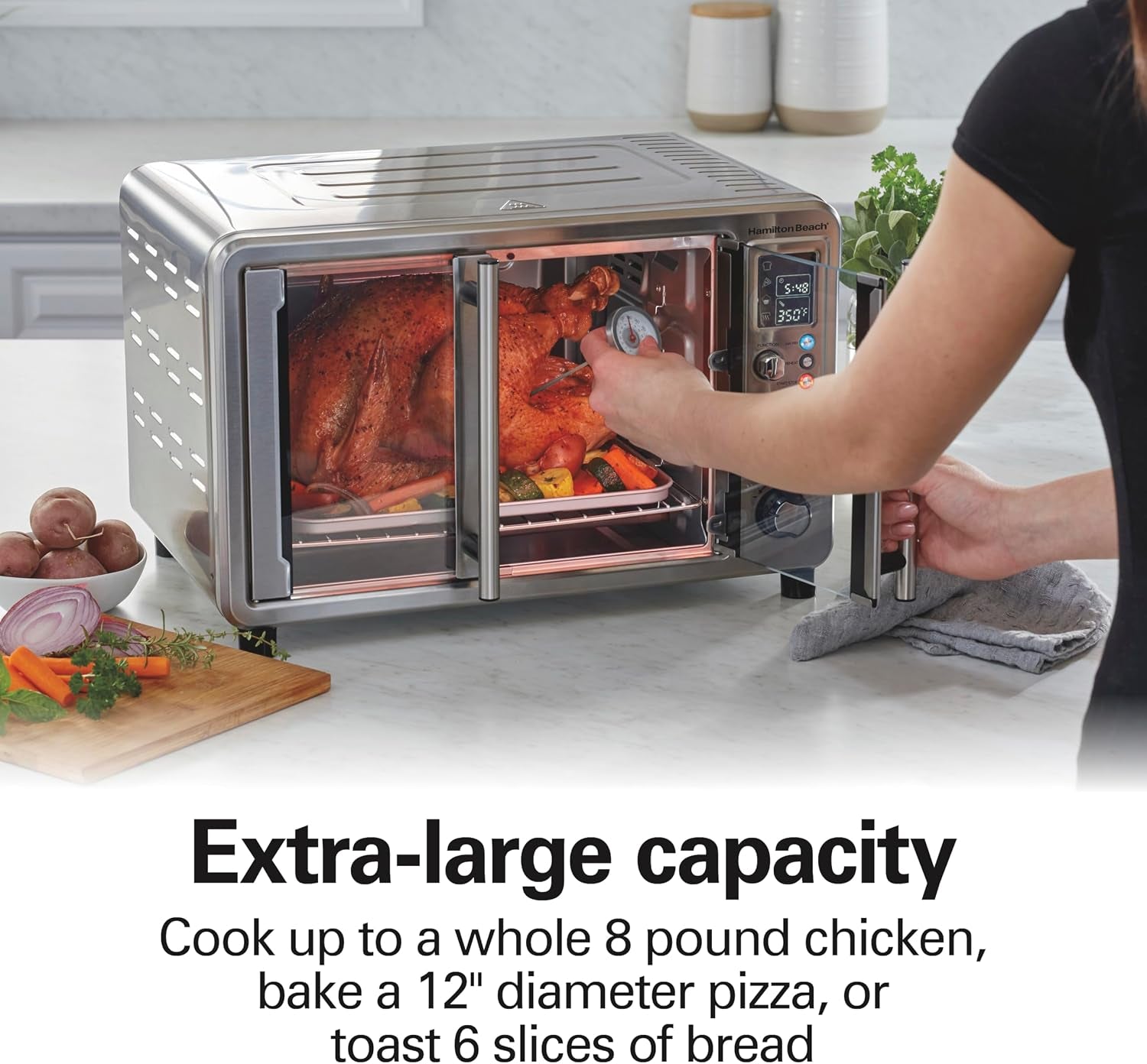 6-in-1-xl-digital-air-fryer-toaster-oven-combo-easy-access-french-doors-bake-broil-toast-pizza-reheat-functions-0-9-cu-ft-capacity-stainless-steel-31191j