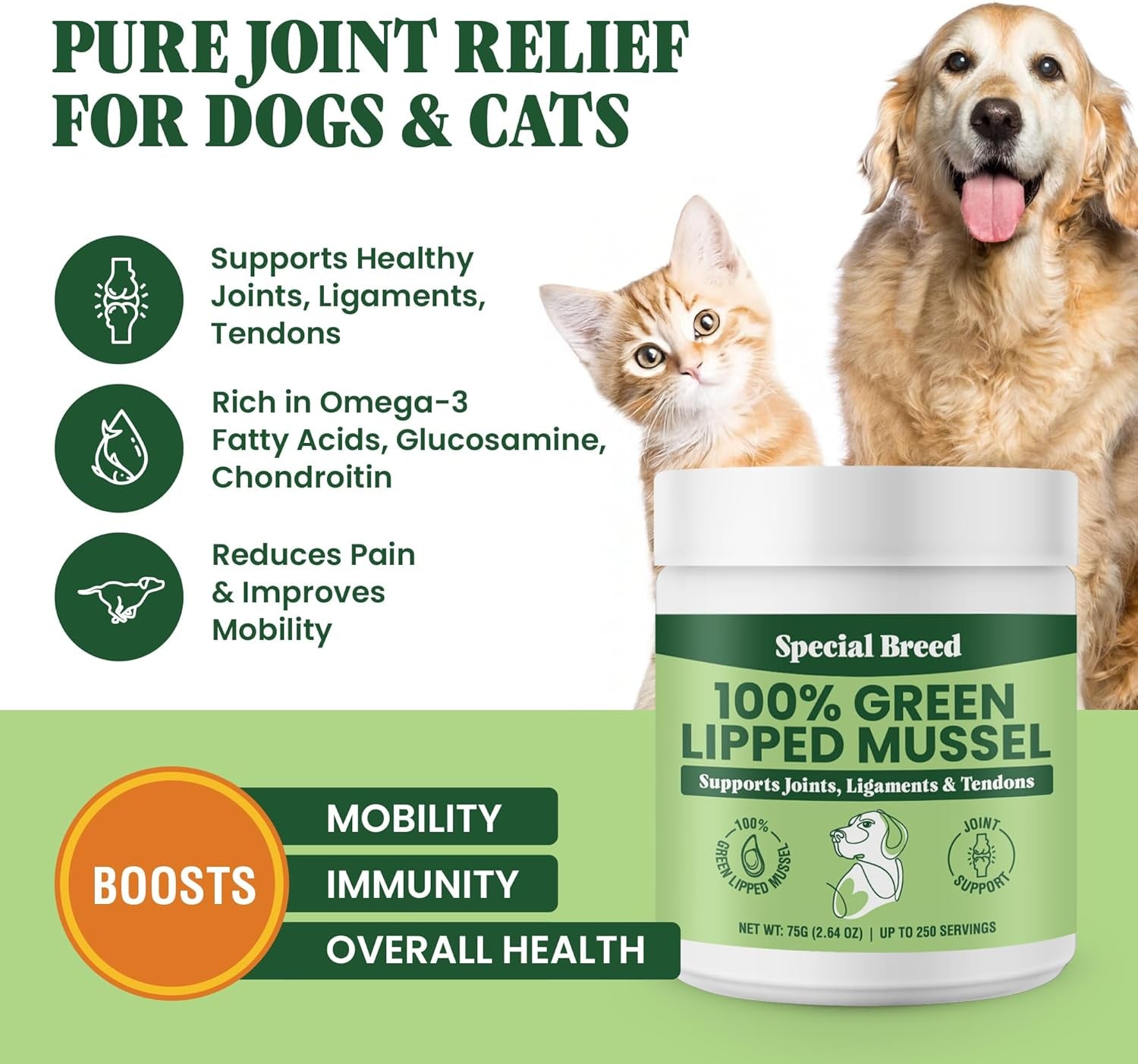 green-lipped-mussel-powder-for-dogs-cats-100-new-zealand-green-lipped-mussels-natural-hip-joint-supplement-for-joints-tendons-ligaments-muscles-75-grams-up-to-250-servings