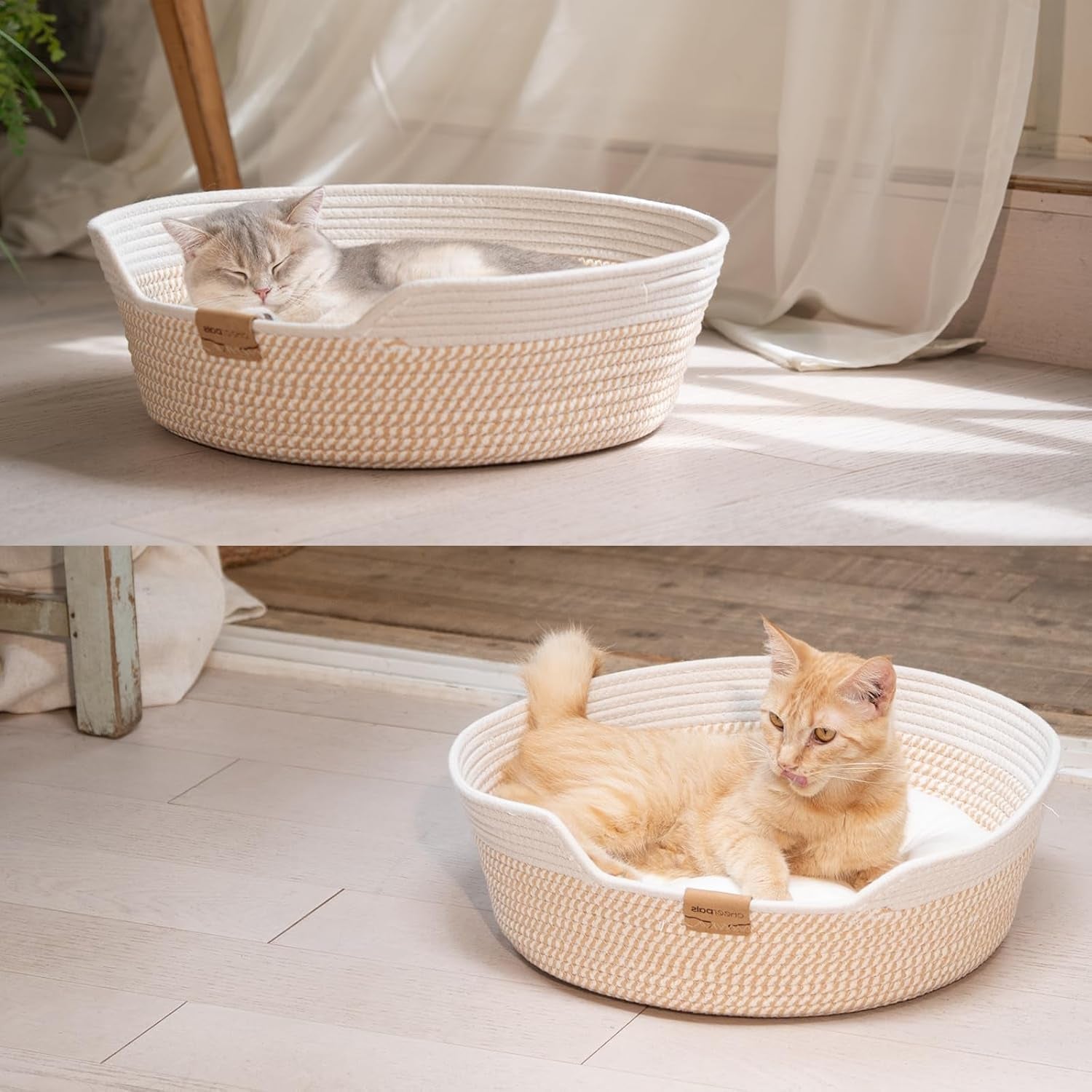 cheerhome-pets-cat-bed-basket-with-cushion-cotton-rope-woven-pet-bed-for-indoor-cats-couch-stimulicat-cat-bed-handwoven-breathable-all-season-universal-white