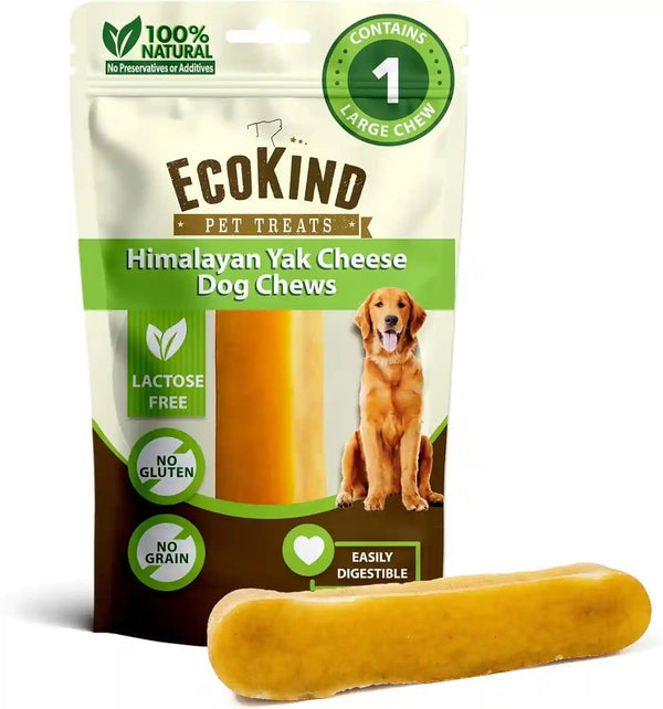 Ecokind Yak Cheese Himalayan Dog Chews, Yak Chews for Large Dogs, 4-5 Bones | 1 Lb, Long Lasting for Aggressive Chewers, Only 3 Ingredient Natural High Protein Dental Dog Treats, No Additives or Lactose13