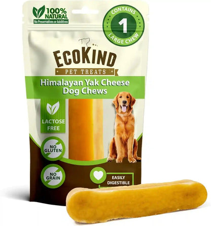 Ecokind Yak Cheese Himalayan Dog Chews, Yak Chews for Large Dogs, 4-5 Bones | 1 Lb, Long Lasting for Aggressive Chewers, Only 3 Ingredient Natural High Protein Dental Dog Treats, No Additives or Lactose15