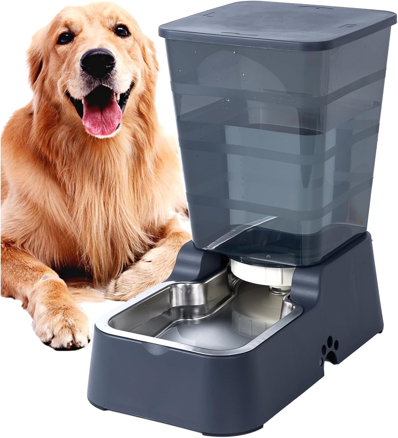 meikuler-automatic-dog-cat-water-dispenser-large-capacity-5lfor-cats-and-medium-and-large-sized-dogs-with-stainless-steel-bowl-black-5l