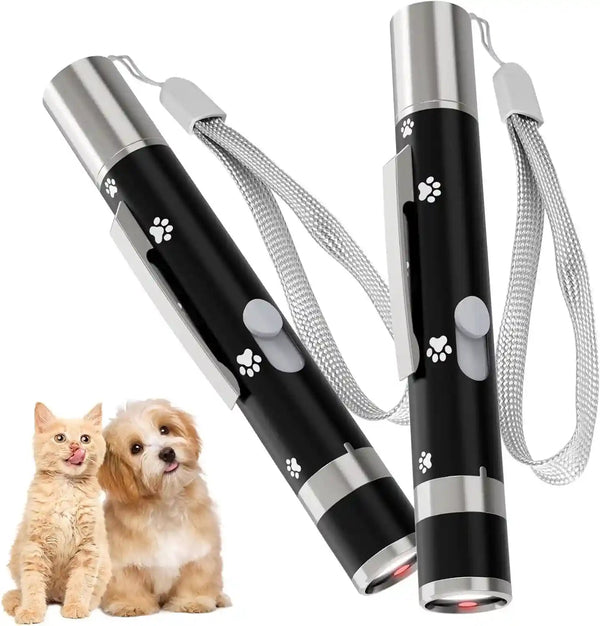 UMSIS Cat Toy, 2 Pieces, Distinctive Black Painted Metal Casing with Paw Print Design, Rechargeable, 7 Adjustable Patterns, Interactive Chase Toy for Indoor Cats & Dogs Training and Exercise1