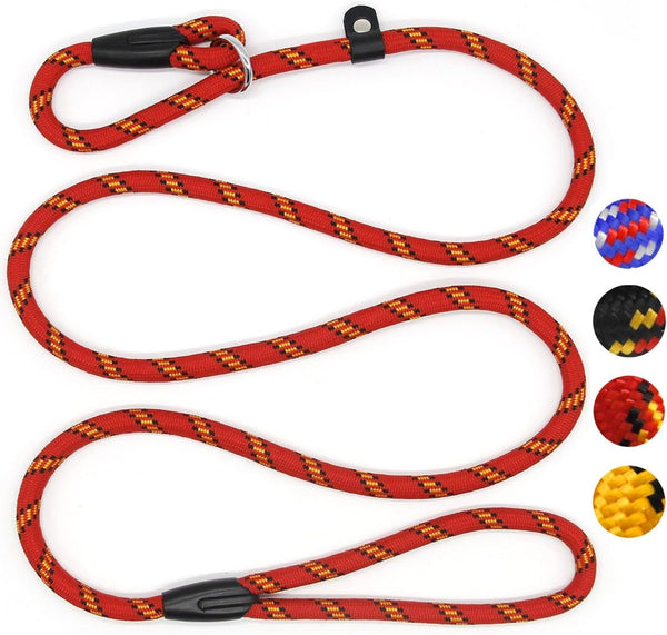 Dog Rope Leash, 5 FT Pet Slip Lead, Dog Training Leash for 10-80 Lb | Standard Adjustable Pet Nylon Leash for Small Medium Dogs Walking(Blue)11