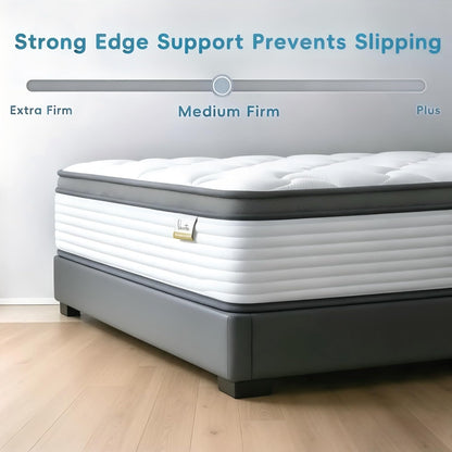 Queen Mattress, 12 Inch Queen Size Mattress in a Box, Individually Wrapped Pocket Spring Mattress, Pressure Relief, Medium Firm Support, Breathable and Low Motion Transfer4