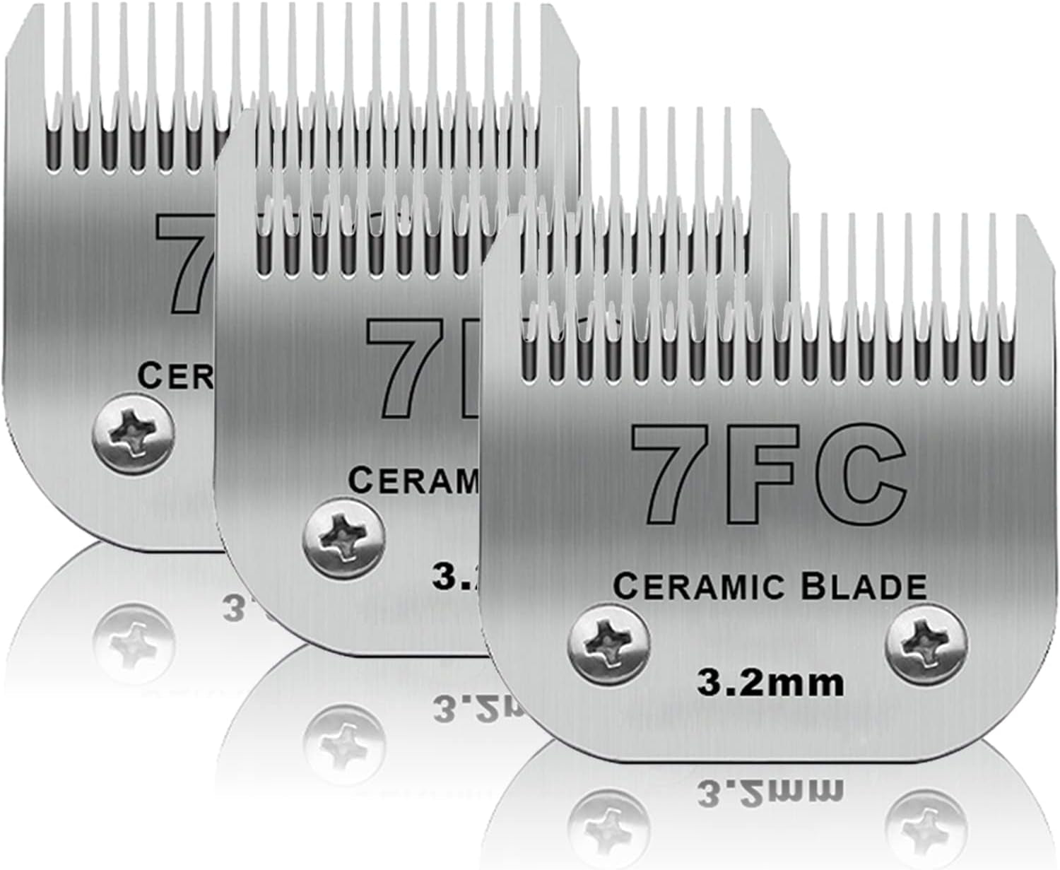 7fc-dog-grooming-ceramic-blades-compatible-with-andis-oster-a5-wahl-km10-size-7fc-detachable-ceramic-blade-1-8-inch-3-2mm-cut-length-3-pack