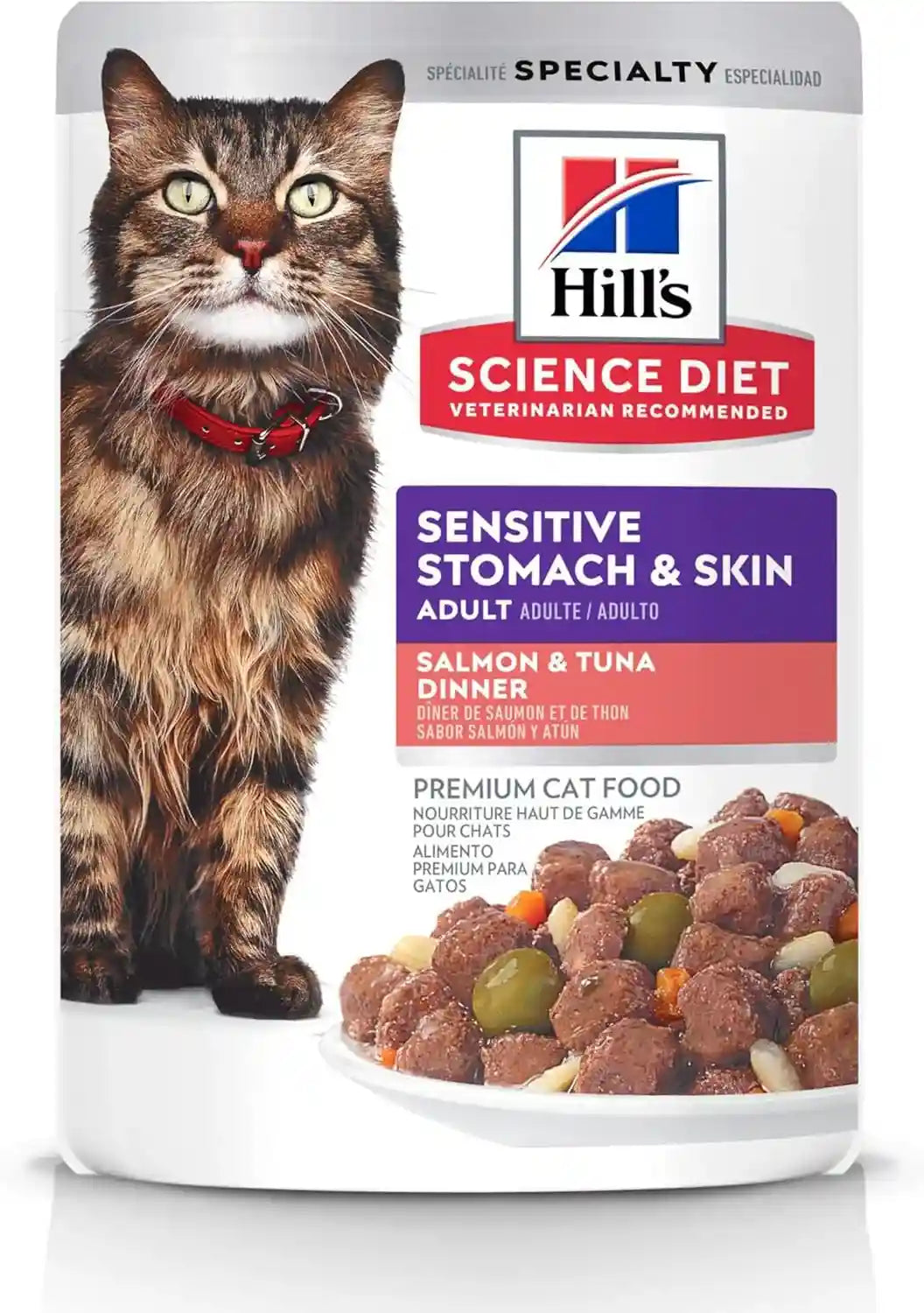 hills-science-diet-sensitive-stomach-skin-wet-cat-food-variety-pack-1-veterinarian-recommended-adult-formula-chicken-beef-salmon-tuna-2-8-oz-pouches-12-pack