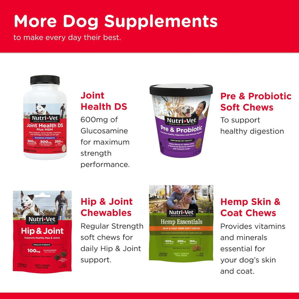 Nutri-Vet Hip & Joint Dog Biscuits, Dog Treats, 300Mg Glucosamine, 6 Lb Bag | Joint Supplement for Dogs, Hip & Joint Support, Functional Treats, Large Dog Biscuits, Chondroitin, Mobility Support6