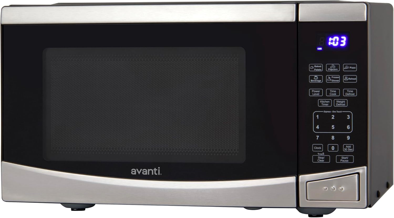 microwave-oven-900-watts-compact-with-10-power-levels-and-6-pre-cooking-settings-speed-defrost-electronic-control-panel-and-glass-turntable-0-9-cu-ft-stainless-steel