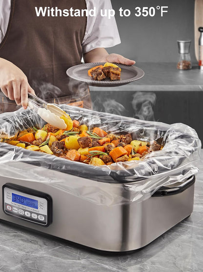 Electric Roaster Liners for Instant Cleanup, 18 X 34 Inch | 10-Count Disposable Turkey Oven Cooking Bags, Bpa-Free, Fits 16, 18, 22 Quart Roaster Pans, for Thanksgiving Christmas4