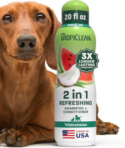 Tropiclean 2-In-1 Dog Shampoo and Conditioner, Moisturizing Dog Detangler, Puppy Safe, Made in the USA, Papaya Scent, Cat & Kitten Safe, 20Oz. | Moisturizing Detangler | Papaya Scent | Puppy, Cat & Kitten Safe | Made in USA16