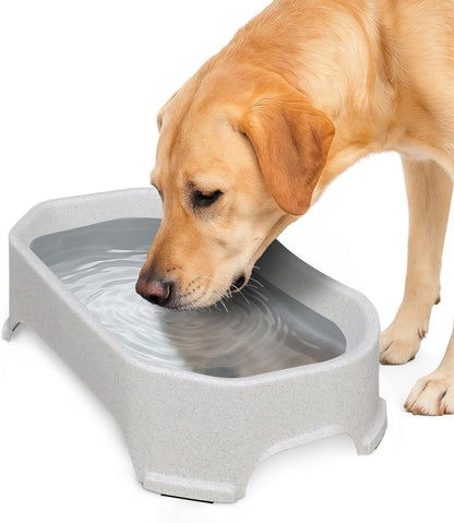 Neater Pet Brands Extra Large Water Bowl for Dogs, Outdoor Dog Water Bowl (1.25 Gallon XL Capacity), Big Trough Style Food Dish for Indoors or Outside, No Spill Large Dog Bowls, Gunmetal Grey15