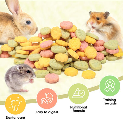 Abizoo 3 Vegetable Chews Treats: Grain Free Natural Snacks with Beet, Carrot, Spinach for Hamsters, Rabbits, Guinea Pigs & Gerbils Crunchy for Digestive Support & Dental Health 1.76Oz/50G2