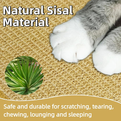DYAUS Rabbit Scratching Pad, Sisal Bunny Scratch Pad, Natural Rabbit Foraging Mats for Cages, Indoor Bunny Toys Accessories for Bedding Biting Sleeping Resting (2PCS, 16X12In)3
