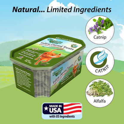 Emerald Pet Grain-Free Cat Dental Treats with Catnip – Crunchy Natural Dental Treats for Cats to Clean Teeth, Freshen Breath, and Reduce Plaque & Tartar – 11 Oz Tub3