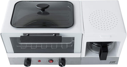 BM-1120W: 3-In-1 Breakfast Maker, Stainless Steel & White2