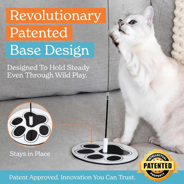 18-Piece Interactive Cat Toys for Indoor Cats, Cat Stuff Heavy Duty Self-Holding Floor Base & Suction Cup - Durable Feather Wand Bird Simulation Self Play Kitten Toys for Bored Adult Cats Juguete Gato2