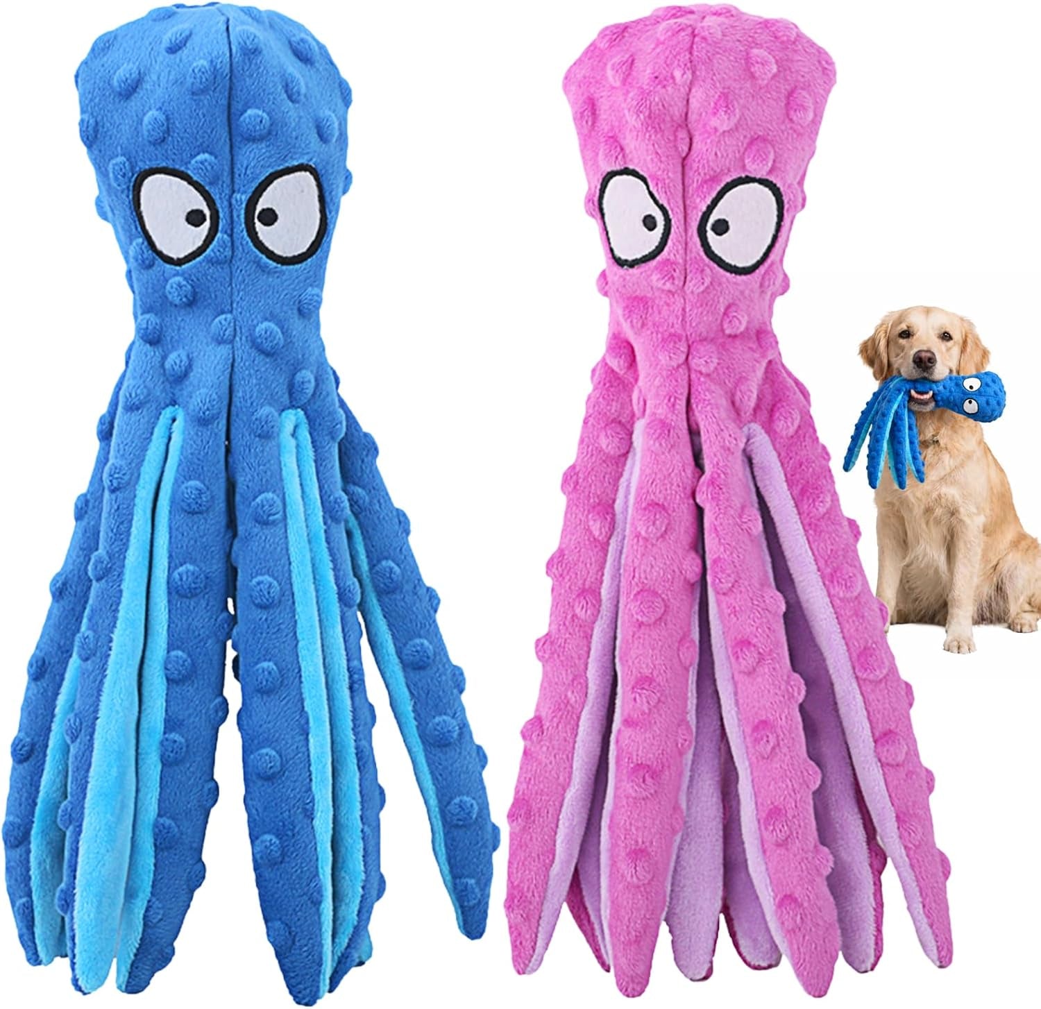 hgb-squeaky-dog-toys-2-pack-no-stuffing-octopus-crinkle-plush-chew-toys-for-puppies-small-medium-large-dogs-interactive-tug-toys-to-keep-dogs-busy
