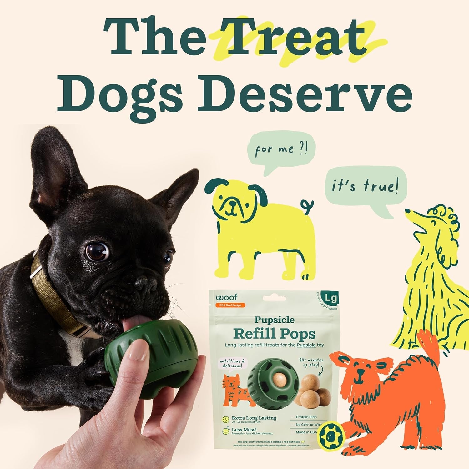 woof-pupsicle-peanut-butter-beef-refill-pops-dog-treats-large-7-count-for-large-pupsicles-peanut-butter-beef-flavor-long-lasting-treats-pre-made-pops-wholesome-ingredients-shelf-stable