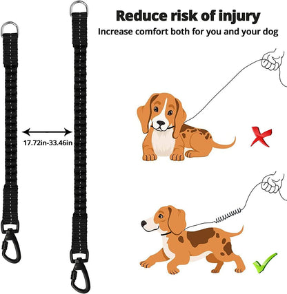 Long Dog Leash 15 FT: Heavy Duty Rope Leashes for Dogs Training with Swivel Lockable Hook Reflective Threads Bungee and Padded Handle - Dog Lead for Large Small Medium Dogs outside Walking Hiking5