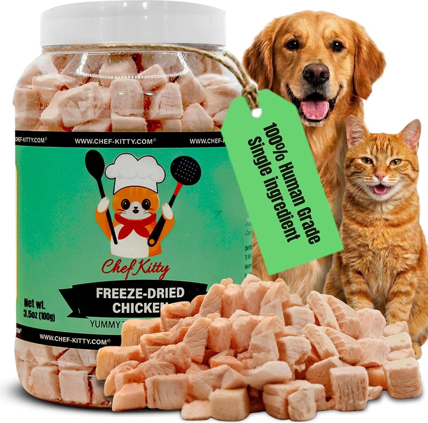 freeze-dried-chicken-cat-treats-healthy-dog-food-toppers-100-human-grade-single-ingredient-grain-free-chicken-dog-treats-inspected-tested-in-usa-no-additives-or-preservatives-3-5-oz