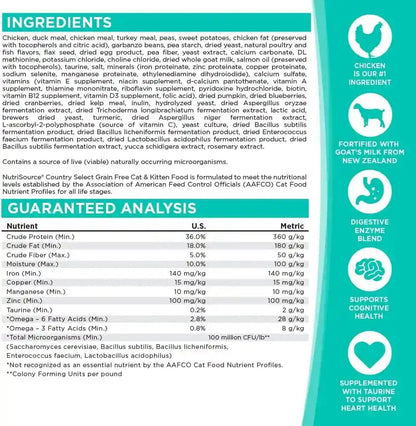 Nutrisource Grain Free Cat & Kitten Country Select, 4LB (Pack of 1)8