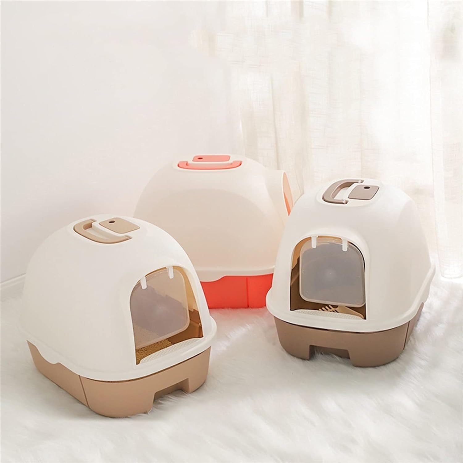 dog-potty-training-toilet-fully-enclosed-hooded-litter-pan-with-front-entry-odor-close-door-cat-litter-box-scoop-suppliea