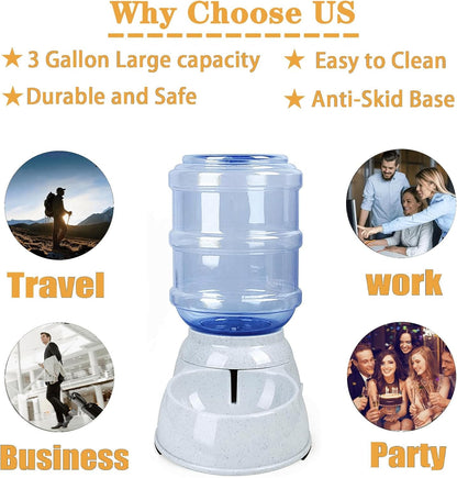 Automatic Dog Water Dispenser, 3 Gallon| 11L Gravity Automatic Pet Water Dispenser Station, Pet Waterer for Dogs and Cats, Large Capacity Water Feeder6
