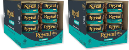 Reveal Fish & Chicken Variety in Gravy Wet Cat Food 12-Pack 2.47 Oz Cans | 100% Natural, High Quality Protein, Limited Ingredient, Grain Free, No Fillers, No Artificial Additives, No By-Products12