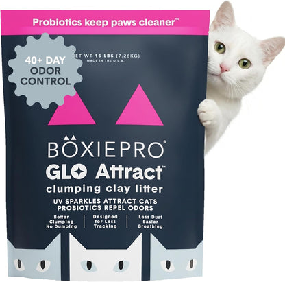 Boxie Probiotic Clumping Cat Litter 40+ Day Odor Control Dust Free 16 Lb10