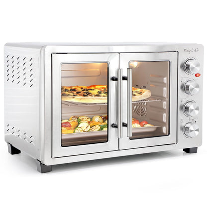47 Quart Electric French Door Rotisserie Convection Counter Top Oven with Convection and Oven Lamp1