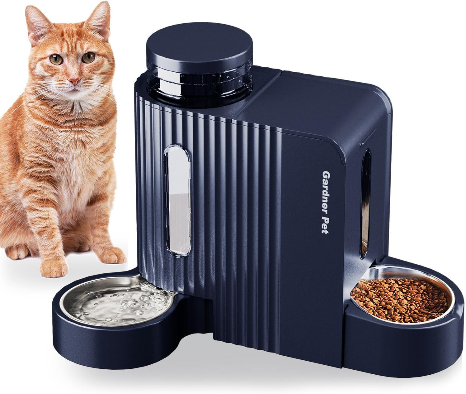 gardner-pet-automatic-gravity-cat-food-feeder-and-water-dispenser-stainless-steel-two-in-one-set-large-capacity-dispenser-for-pets-dogs-puppies-kittens-0-8-gallons-x-2