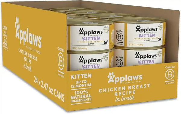 Applaws Kitten Variety in Broth Wet Food, 3-Flavor 16-Pack 2.47 Oz Cans | Tuna, Salmon & Chicken Variety, 100% Natural, High Quality Protein, Limited Ingredient, Complementary Wet Food, Grain Free9